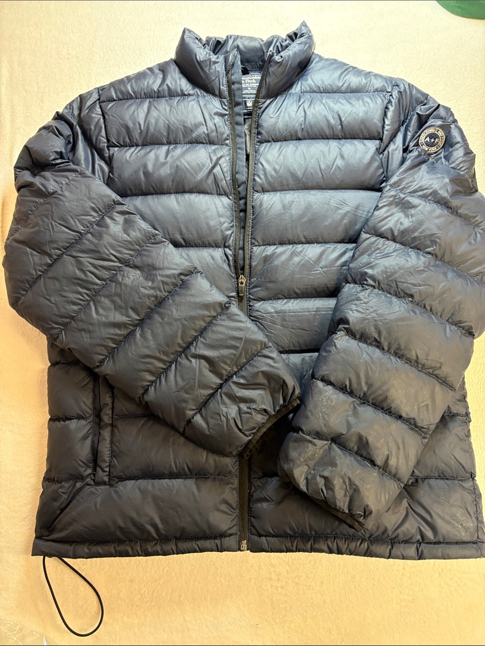 Abercrombie & Fitch Navy Quilted Packable Puffer Jacket
